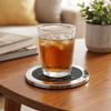 6PCS/SET Round Stainless Steel Coaster Minimalist Drink Pad Creative Insulation Cup Mat  Bar