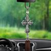 Metal Cross Car Rear View Mirror Car Pendant Hanging Car Accessories Automobiles Decoration