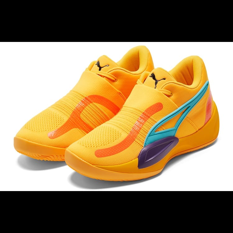 Puma Rise Nitro Мужские низкие баскетбольные кроссовки Желтые 377012-01