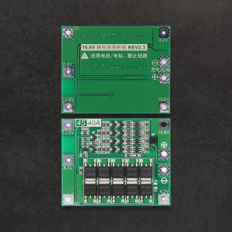 Комплект из 2 4S 40A Литиевых Аккумуляторов 18650 Зарядка BMS Плата Защиты с Балансировкой для Двигателей Дрели Множественная Защита
