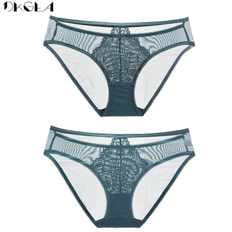 DKGEA Sexy Underwear Low-Rise Panties Women Transparent Lace Briefs