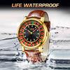LIGE Fashion Men Watch Rotating Dial Las Vegas Roulette Desktop Theme Watch Men Waterproof Luminous Clock Watches Creative Clock
