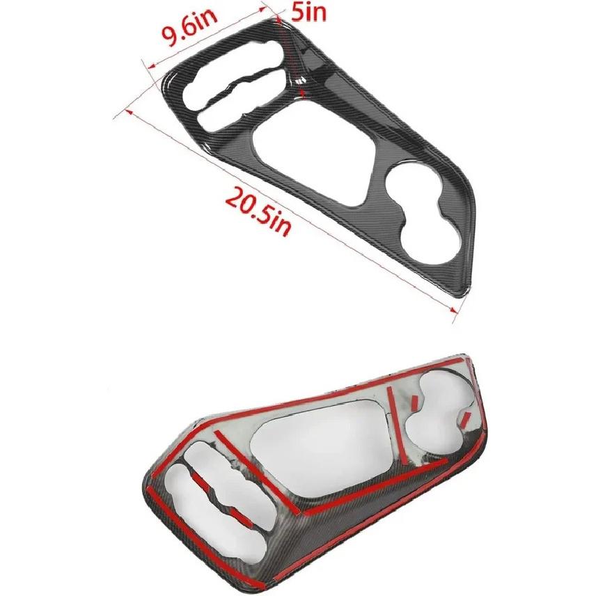 For 2015-2024 Dodge Challenger Gear Shift Shifter Panel Lever Transmission Selector Gearstick Carbon Fiber Cover Trim