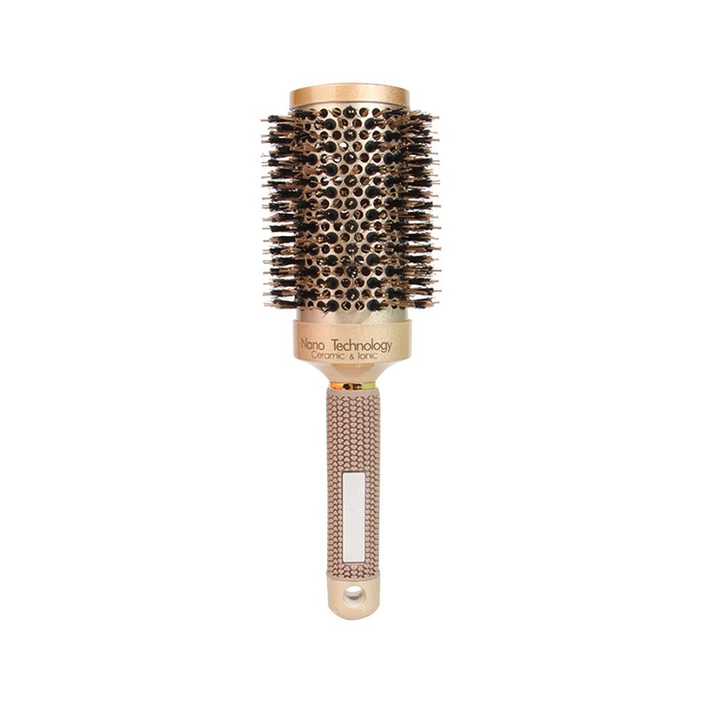 Extra Large Round Brush, Hair Brush With Boar, Dry Round Brush For Long Hair, Boar Bristles Round Brush For Blow Drying, Large Ceramic Brushes For