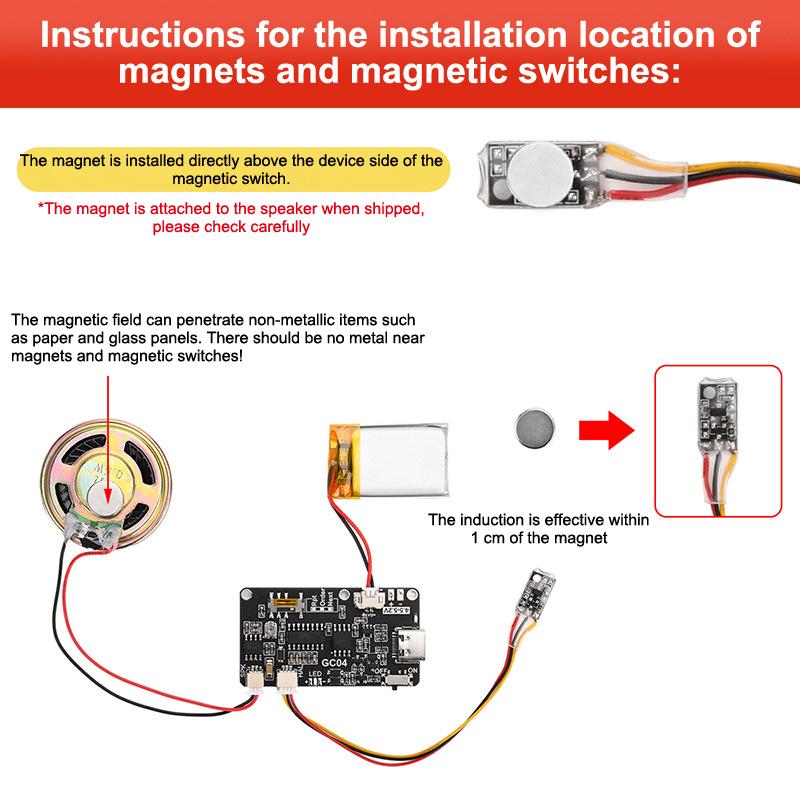 GC03 Записываемый звуковой модуль Загрузка через USB Память 8 МБ для DIY Открыток Творческий Домашний Декор Поделки