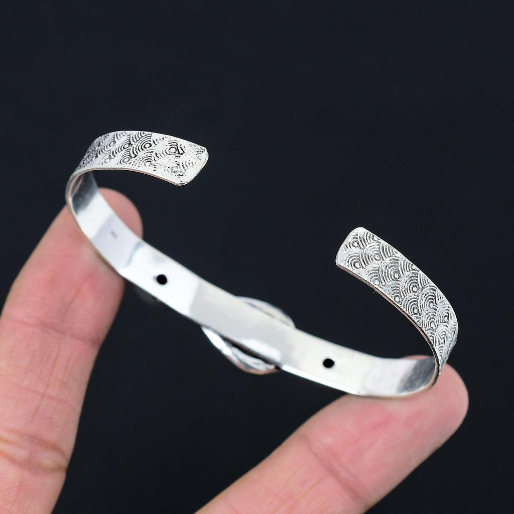 Браслет-бенгл из агата Crazy Lace и граната из стерлингового серебра 925 пробы, юбилейный