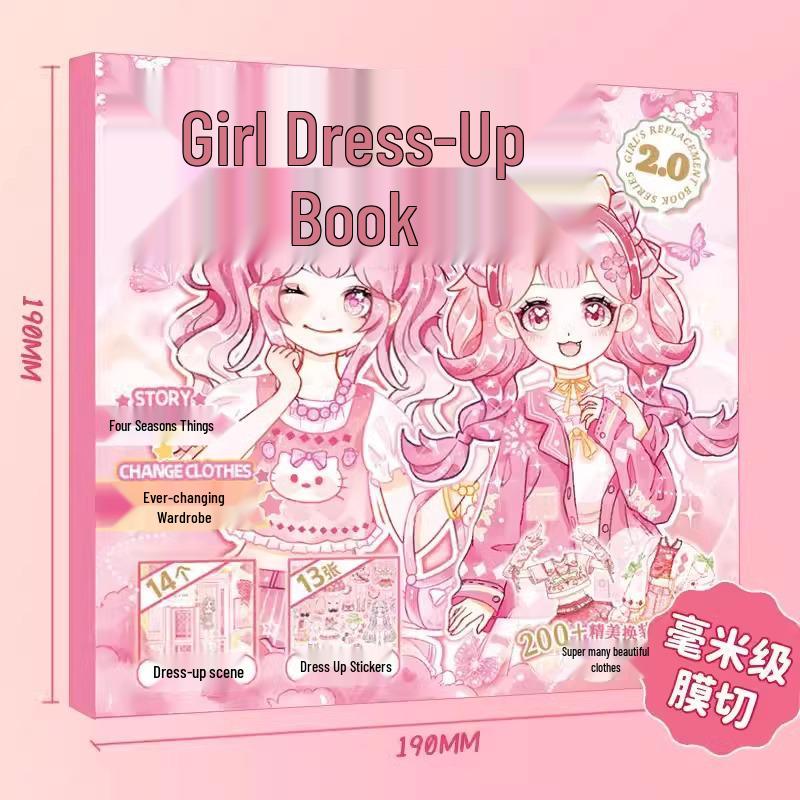 Xinmo Dress-Up Game Sticker Book: Energetic Princess Makeup for Little Girls