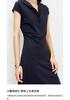 LILY Fake Two Striped Waist Cinching Dresses