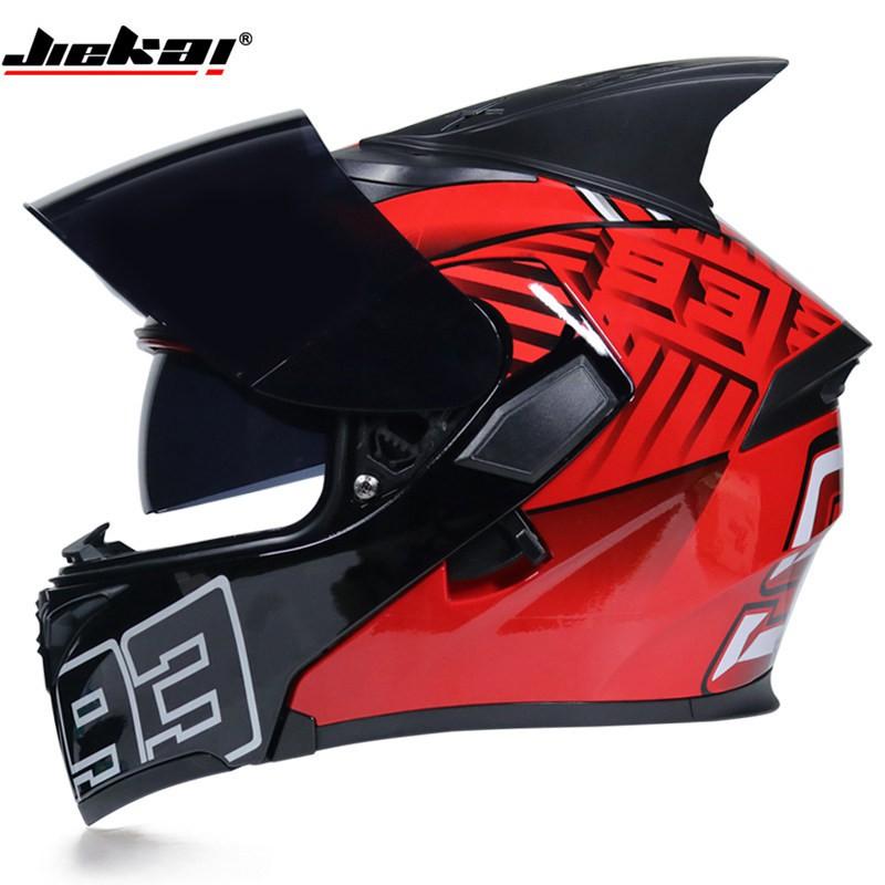 JIEKAI Modular Flip-Up Motorcycle Helmet Men Women ABS Full Face With Dual Visor Scooter Bike Riding