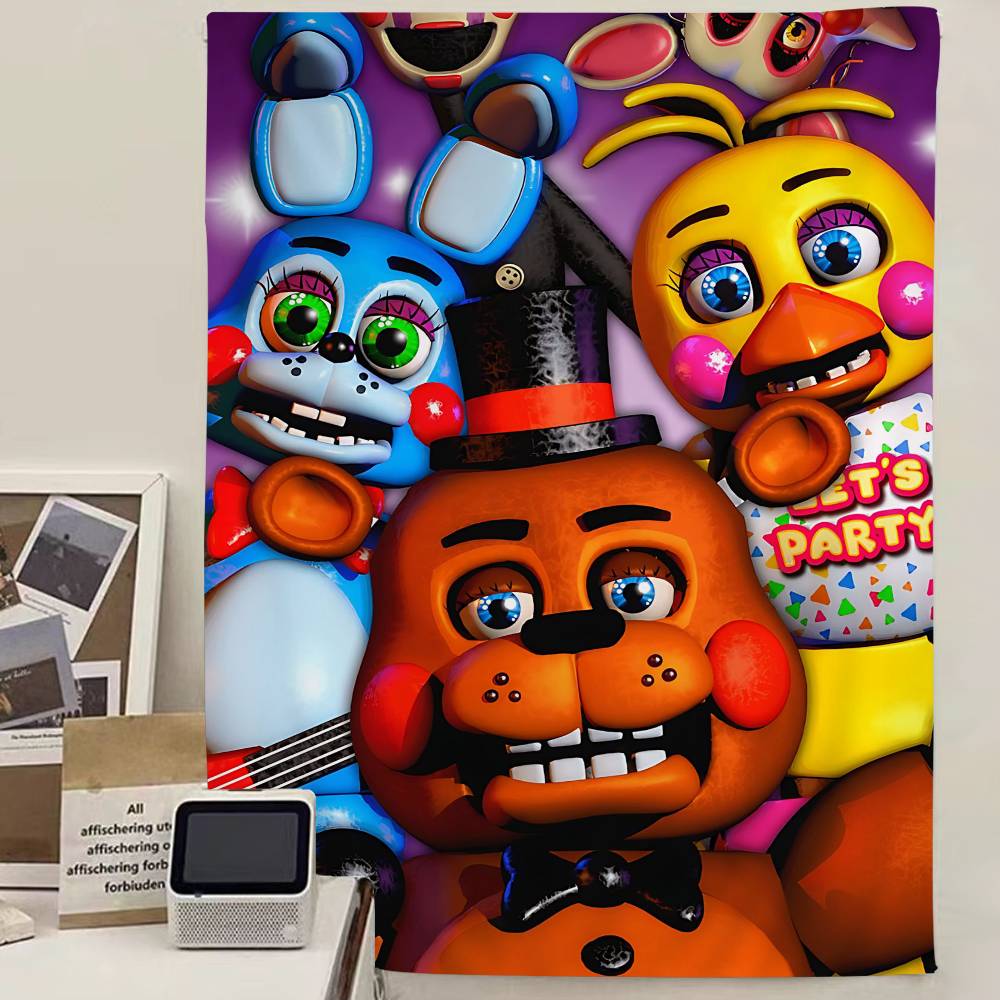 F-FNAF Пять ночей с Фредди Аниме Гобелен Хиппи Цветочные Настенные Ковры Декор Комнаты Общежития Настенное Украшение Домашний Декор