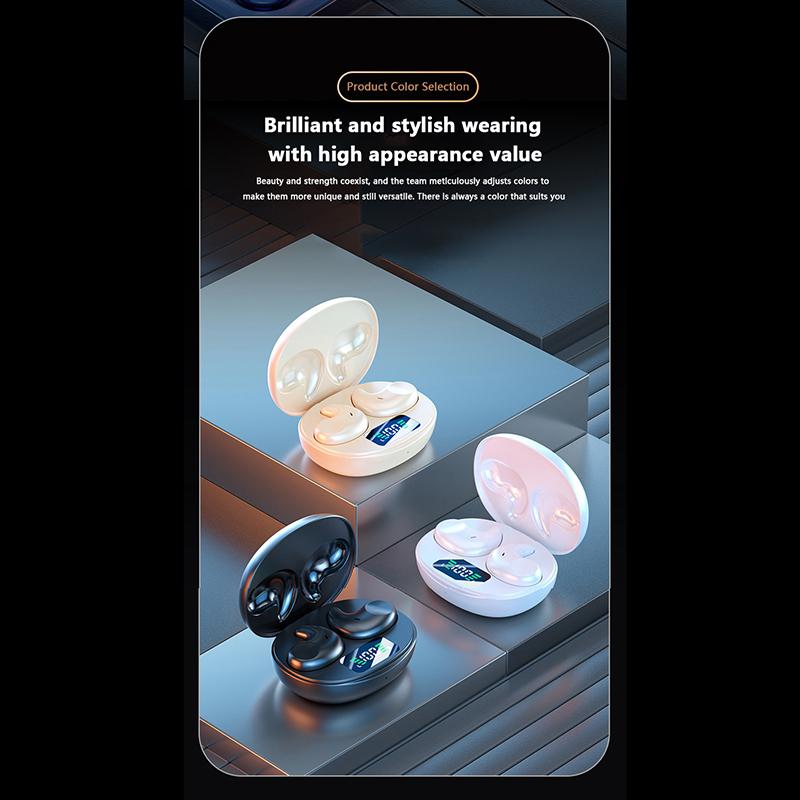 Invisible Sleep Wireless Earphone Bluetooth 5.3 Hidden Earbuds Lightweight Waterproof Noise Proof Touch Control Headphones