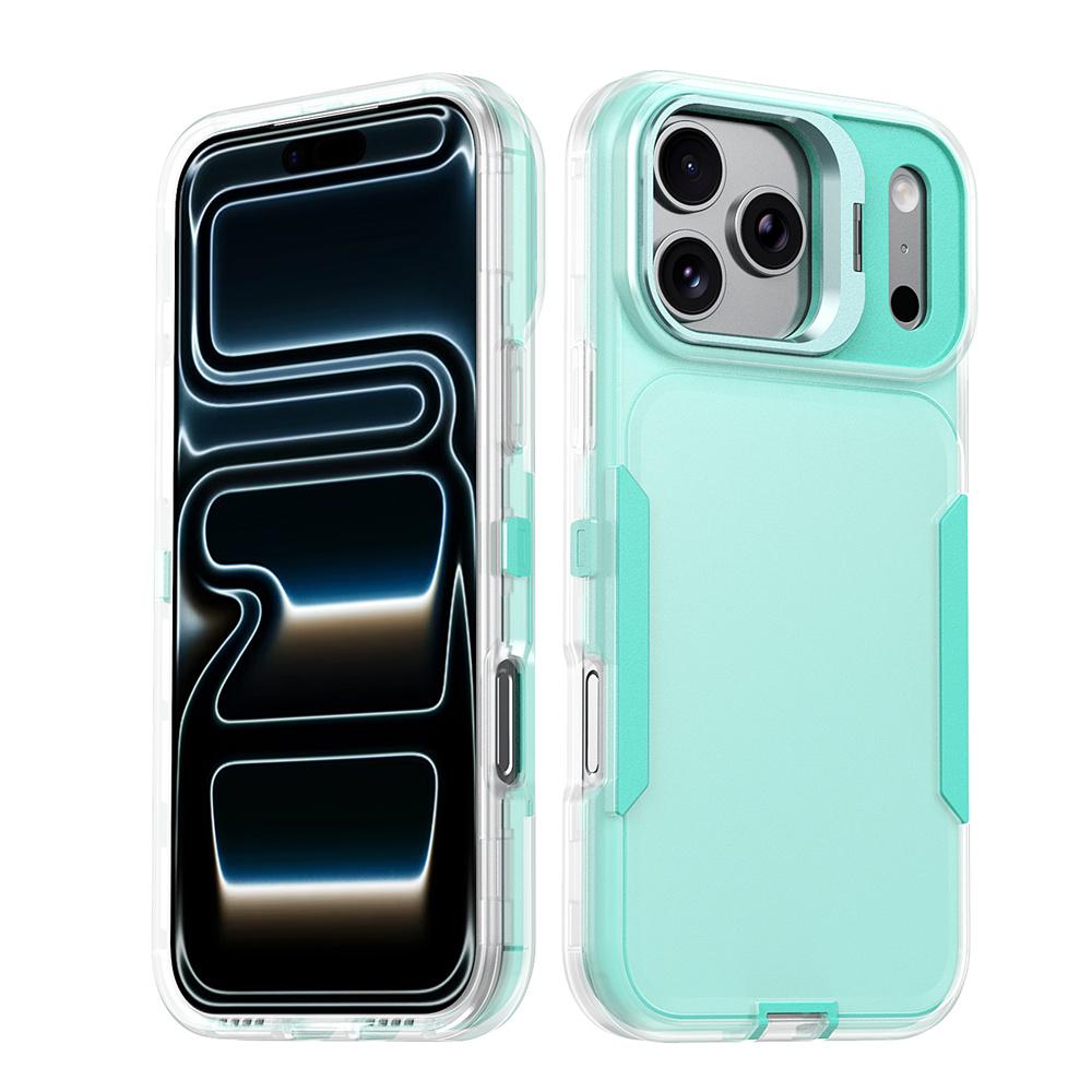 Чехол для телефона OTT-BOX "Тяжелая броня" для iPhone 17 Pro Max Air 17E 16 15 14 13 PC+TPU Металлическая подставка-кикстенд для камеры Ударопрочный защитный чехол