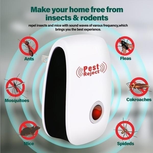 US/EU Plug Ultrasonic Electronic Indoor Anti Mosquito Rat Mice Insects Pest Bug Control Repeller