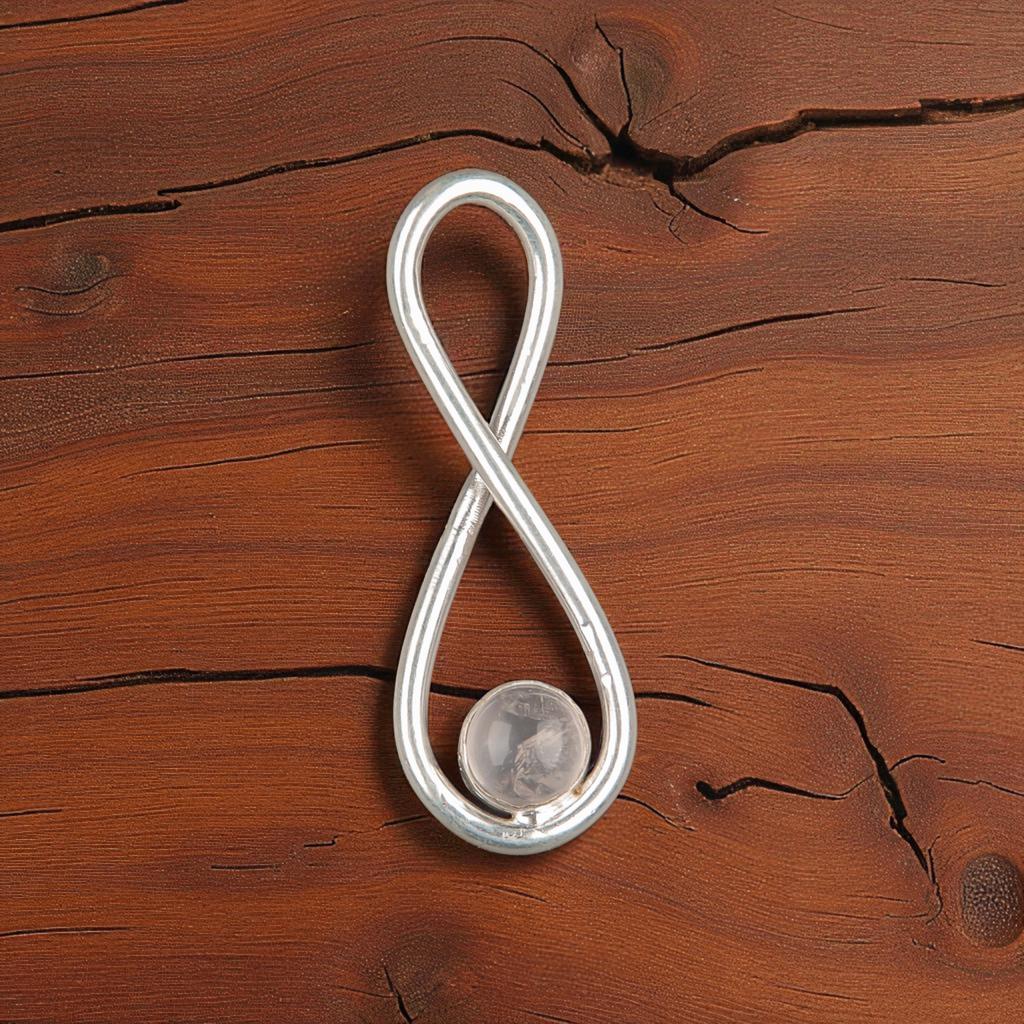 Rose Quartz Gemstone 925 Sterling Silver Jewelry Handmade Pendant 1.66" For Gift PP-20-26