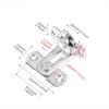 2Pcs Door Lock Guard Latch Bolt 90 Degree 304 Stainless Steel Toggle Latch Sliding Barn Door Lock Wine Cabinet Closet Right Angle Lock