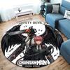 Chainsaw Man Round Area Rug Carpet Rug For Living Room Bedroom Sofa Playroom Decor Nonslip Floor Mat