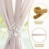 Braided Jute Curtain Tiebacks Set of 2, Rustic Curtain Tie Backs for Curta, Decorative Drapery Holdbacks Bohemian and Farmhouse Style for Lightweight