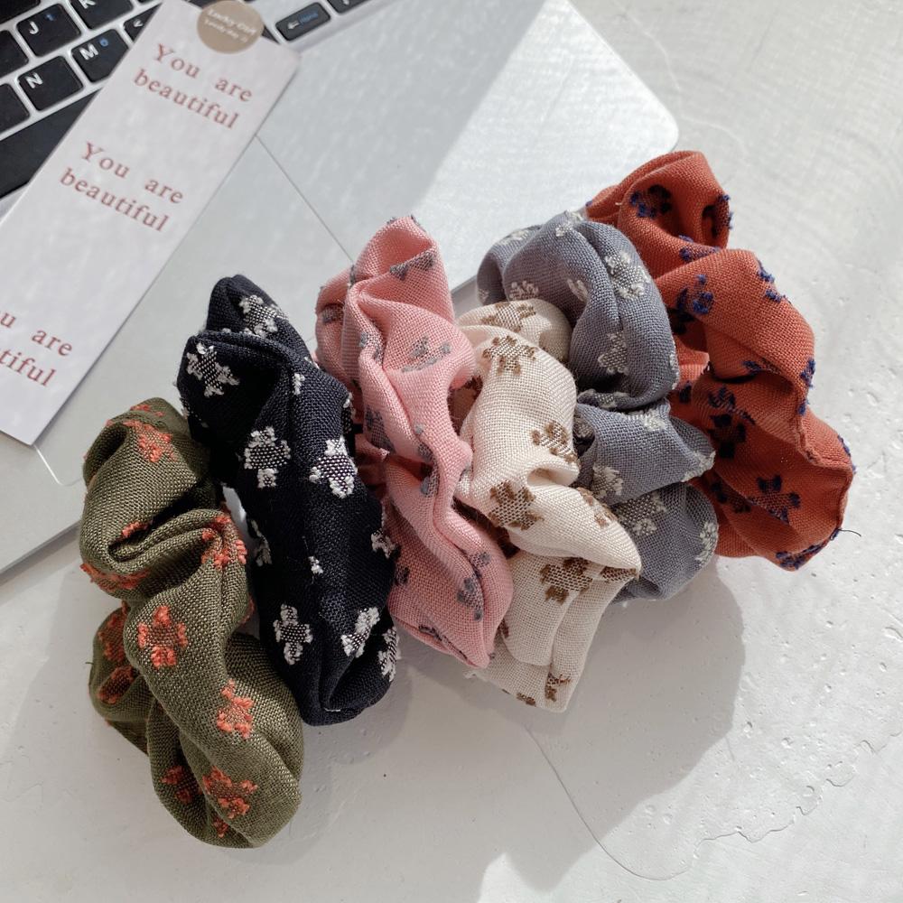 Velvet Wool Designer Scrunchy Hair Ties Cotton Famous Brands Women's Elastic Hair Accessories Rubber Bands Set for Hair