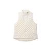 Casual Stand Collar Diagonal Zip Design Down Vest Women Vests White FB7607-110