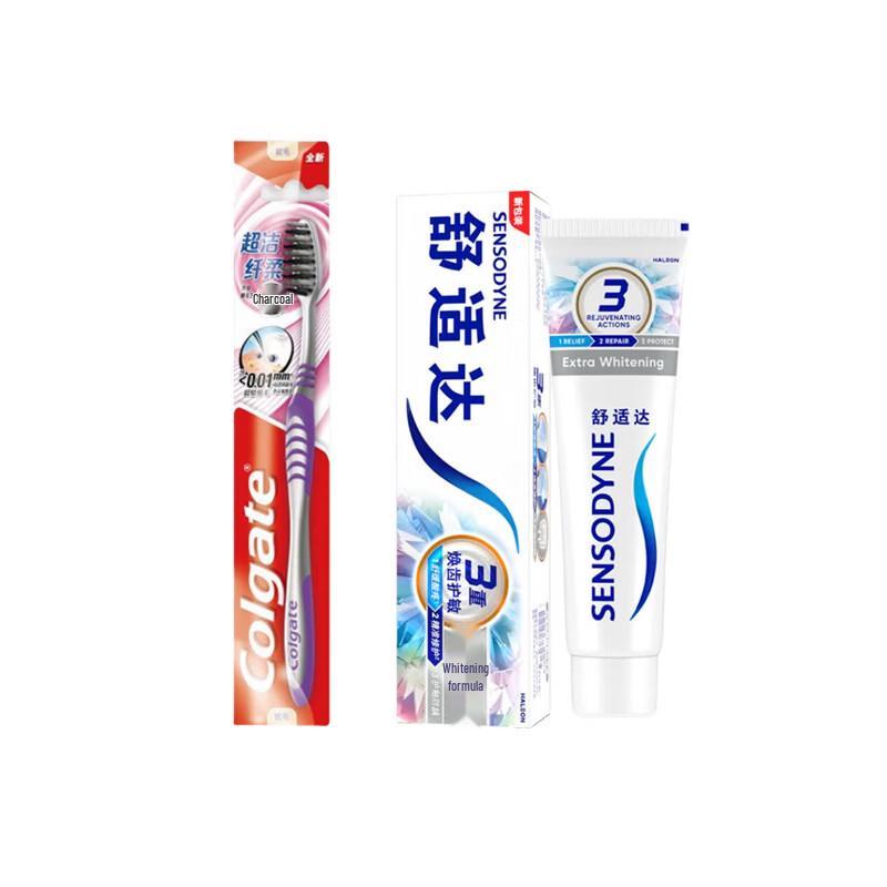 Colgate Daily Care Toothbrush and Whitening Toothpaste Set