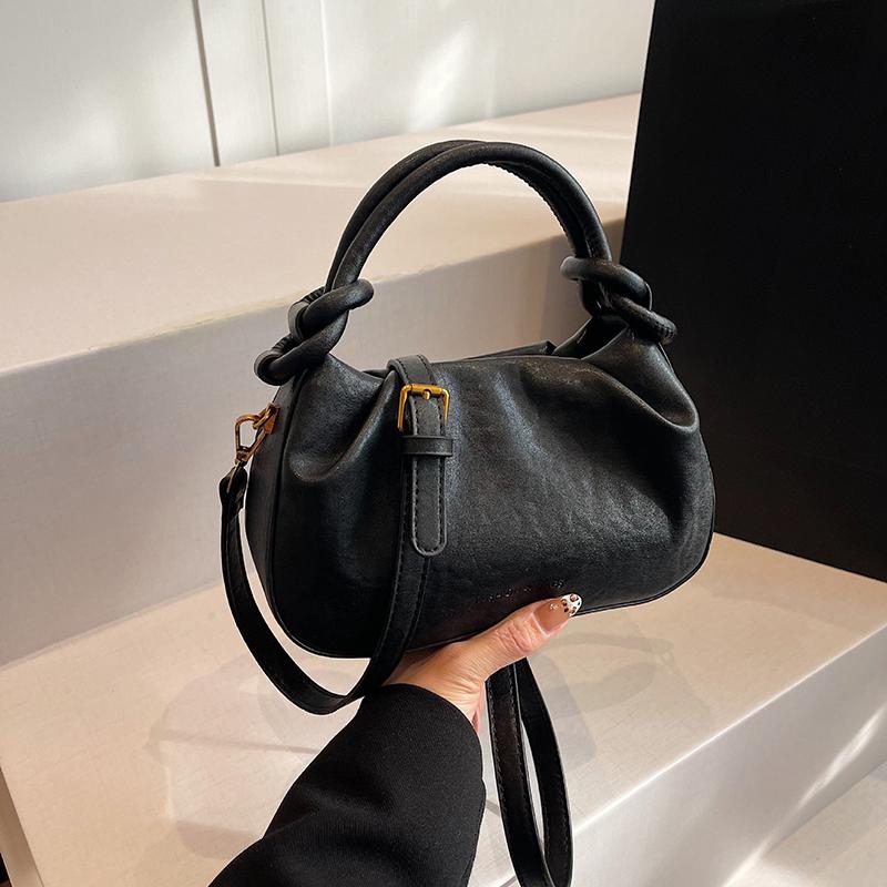 Handheld Fashionable Solid Color Women's Crossbody Bag New Simple Casual Shoulder Bag High-End Handbag KTY