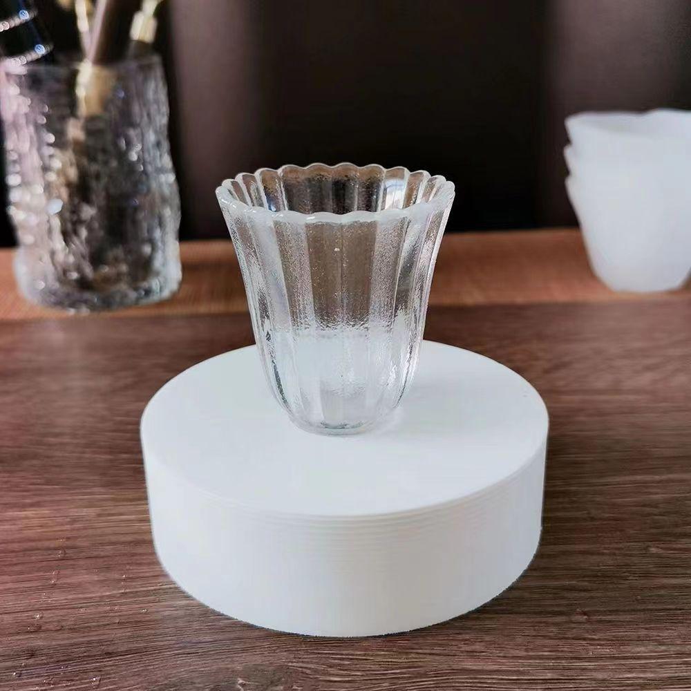 1 Piece 60ml 80ml Heat Resistant Kong Fu Master Tea Cup Small Capacity Vertical Texture Thick Sake Soju Tasting Glass Drinkware