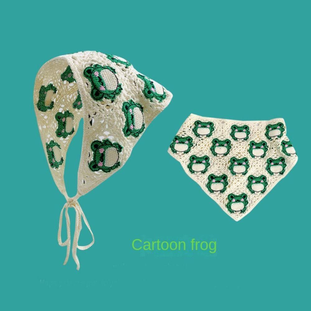 French Pastoral Style Triangle Headband Knitted Headband Towel Fashion Cute Strap Hair Bag Girls