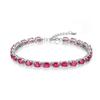 Noble and Elegant Design Natural Filled  Ruby Silver Bracelet Luxury Fashion Women Jewelry Anniversary & Engagement Gift