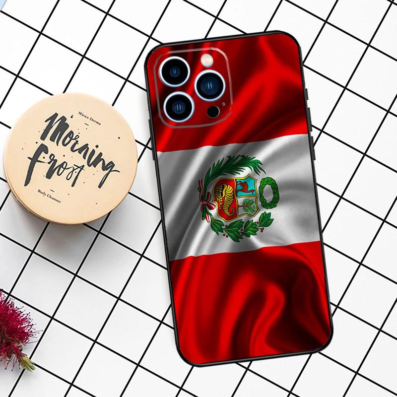Peru Flag Phone Case For iPhone 13 14 12 11 16 15 Pro Max Plus XS Max X XR 7 8 Plus 13 12 Mini Cover