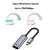 For MacBook 2500Mbps USB-C Ethernet Adapter Type-C To RJ45 LAN 2.5 Gigabit Network Card