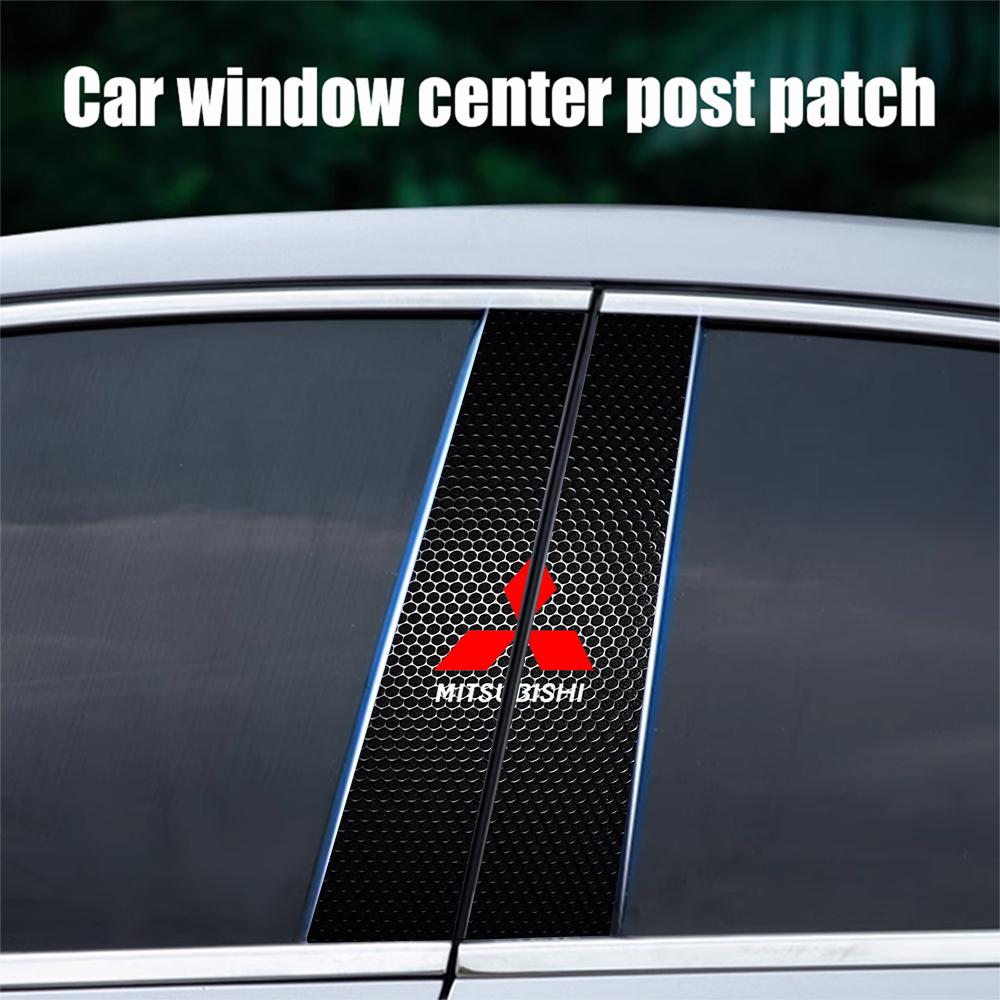 Автомобильная эмблема Наклейка на центральную стойку Декоративные наклейки на двери автомобиля Для Mitsubishi X EX ASX L200 Colt Outlander Pajero Lancer Eclipse