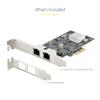Сетевая карта PCI Express x2 2 порта Ethernet Jumbo Frame Совместимость с различными ОС ПК PCIe LAN карта Двойная плата расширения RJ45 NIC