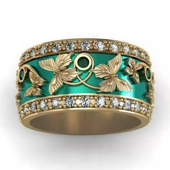 Креативное кольцо «Бабочка-стрекоза»: Элегантные женские украшения в европейском/американском стиле