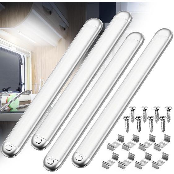 SEALIGHT 12V LED Interior Light Bar | 1500LM 8W 12v LED Light Strip 6200K White with ON/Off Switch | Camper Lights Fixture for Truck Van RV Trailer