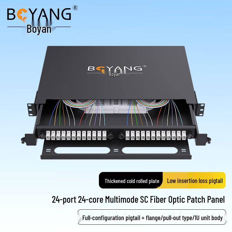 Boyang 1U Fiber Optic Rack Mount Management Solution