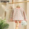 Girls' Autumn and Winter Thick Woolen Sweater Children's Baby Knitted Sweater Base Coat Jacket