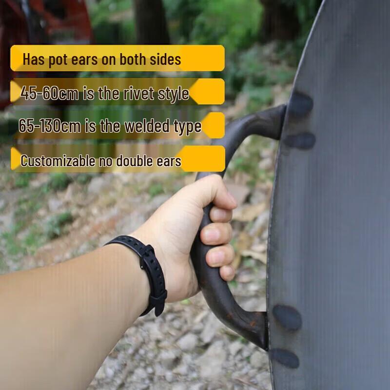 55CM Commercial Stainless Steel Wok with Dual Handles