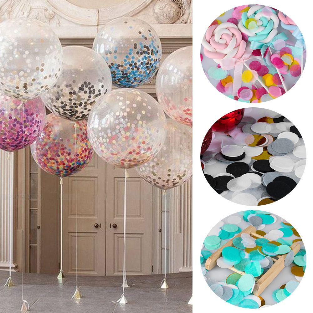 Decor Pink Dots Wedding Birthday Party Decorations Filling Balloons Confetti Tissue Paper Round