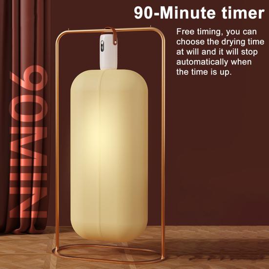 Портативная мини-сушилка с крючком для подвешивания, складная сумка для одежды для путешествий, защита от высокой температуры, машина для быстрой сушки с таймером
