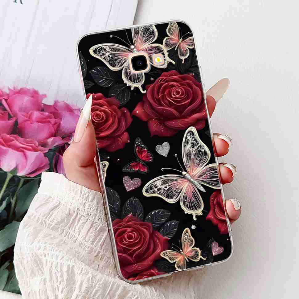 For Samsung Galaxy J4+ SM-J415F Case Luxury Butterfly Flowers Soft Silicone TPU Cover For Samsung J4+ J4 Plus Phone Shell Capa