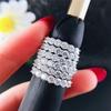 Серебряное кольцо 925 пробы для женщин, роскошное, с инкрустацией фианитами, простое, стильное, обручальные кольца, женское кольцо, ювелирное изделие