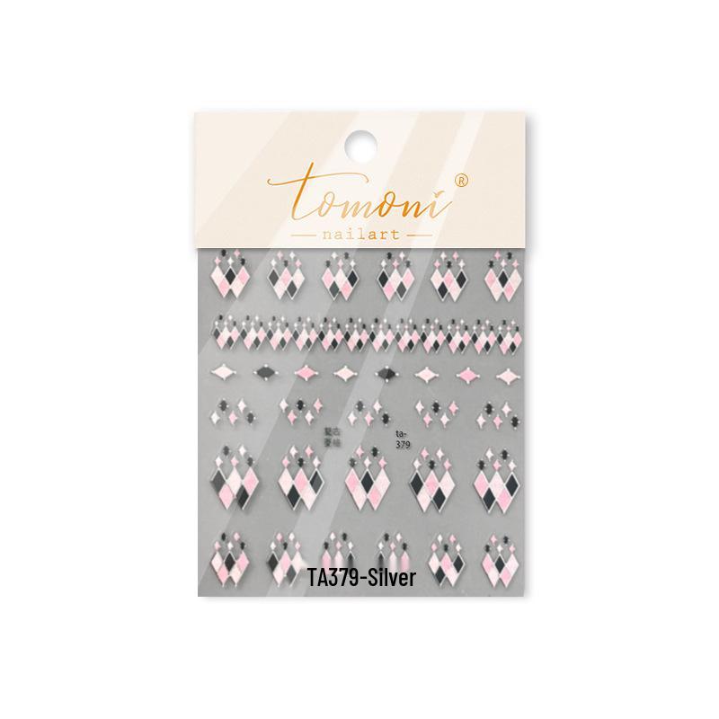 Tomoni x Tata Diamond Grid Nail Art Stickers