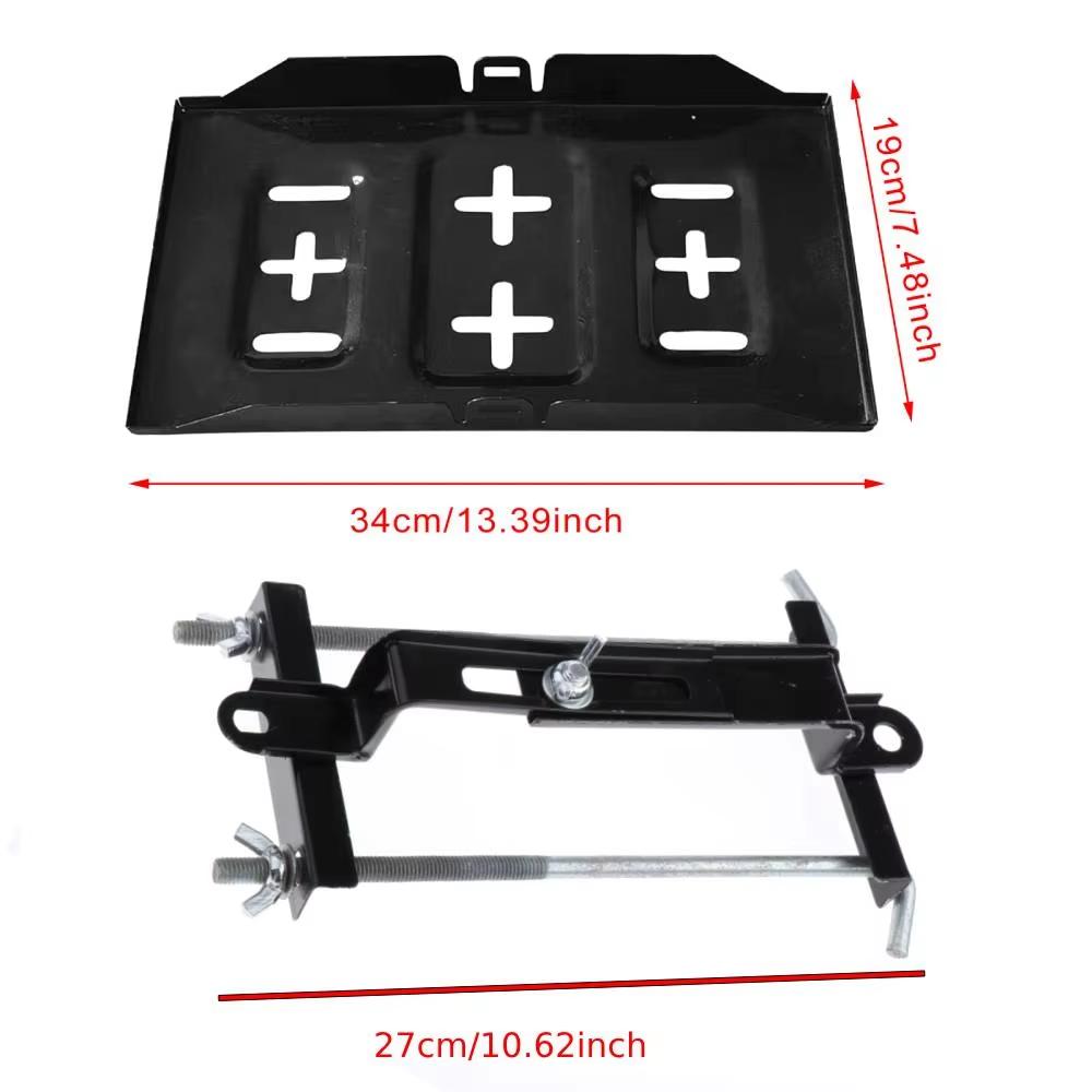 Car Battery Holder Battery Fixing Holder Battery Tray Bracket Battery Installation Tray for SUV Truck RV Cars Engine Repair