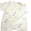 Snoopy Mesh Jersey Print Short Sleeve Front Opening Baby Clothes for Boys and Girls 215152618 [TAKIHYO] Pre-all All-over Off-White 50-60