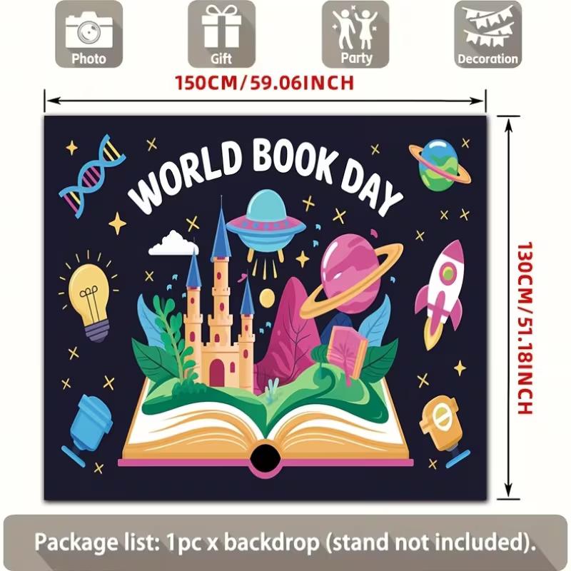 2D Раскрытая Книга Фэнтези Фон Мировой День Книги Фон для Класса
