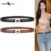 Простой ремень с тонкой пряжкой для женщин, модный и универсальный декоративный ремень для пальто и юбки