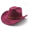 Замшевая шляпа с загнутым краем, верхняя ковбойская шляпа в стиле вестерн, мужская и женская уличная шляпа с загнутыми полями в этническом стиле, фетровая шляпа