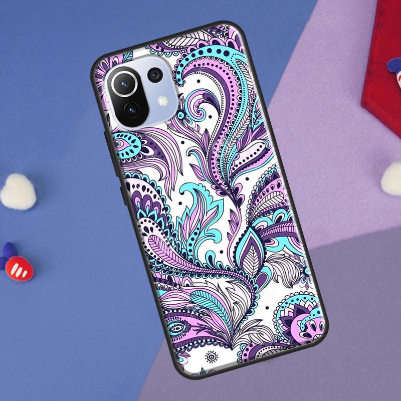 Индийский Цветочный Хна Мандала Чехол Для Xiaomi 14 Ultra 13 11T 12T 13T 14T Pro POCO X6 X7 Pro X3 X5 F3 F5 F6 M6 Pro