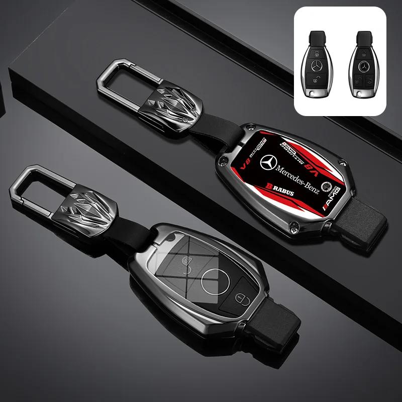 CQZ1 Car Racing Style Design Key Case Cover Shell Auto Accessory For Mercedes Benz A B C S Class AMG GLA CLA GLC W176 W221 W204 W205