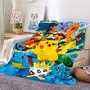 1pc Pokemon, Pikachu Flannel Blanket [Cozy Throw Blanket] For Sofa, Bed, Travel, Camping, Livingroom, Office, Couch, Chair, And Bed